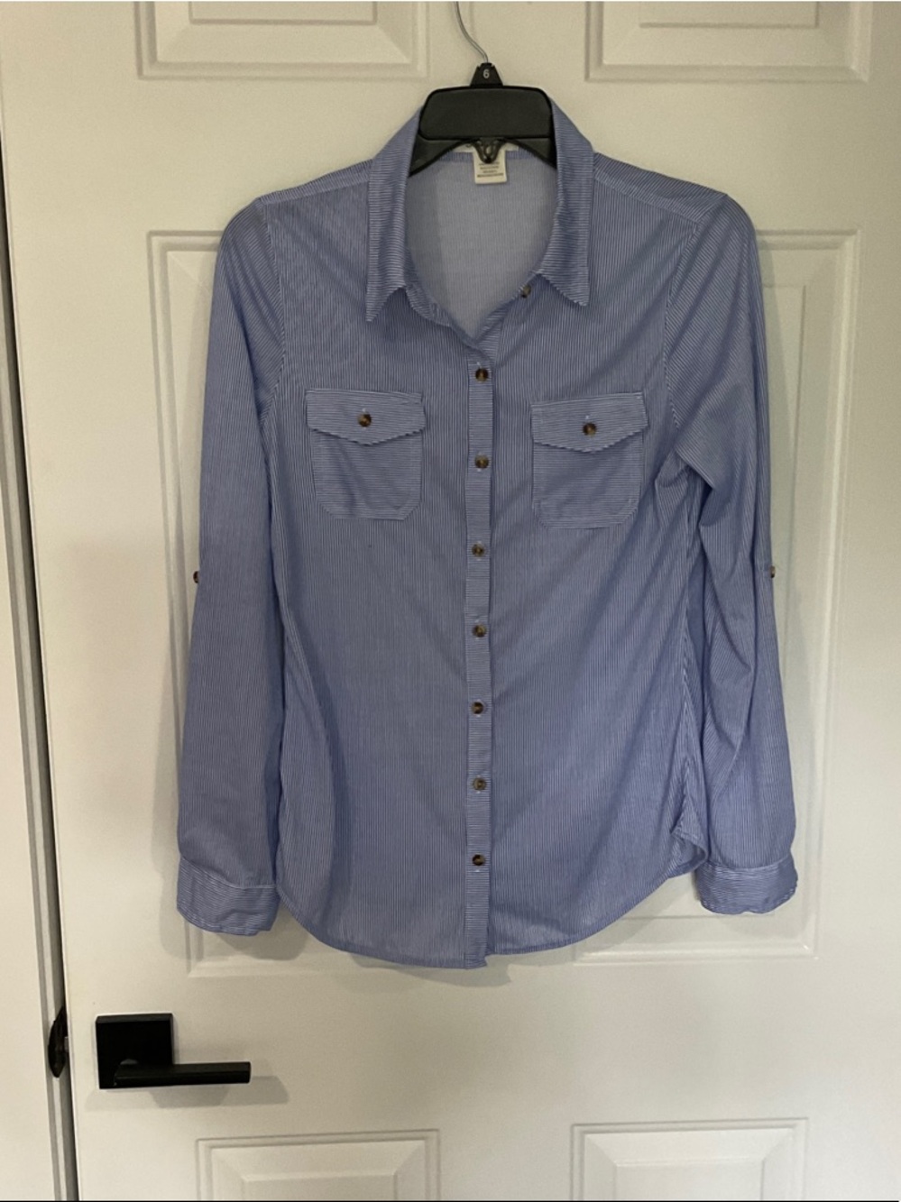 Passport Light Blue Pinstripe Men's Button-Down Shirt